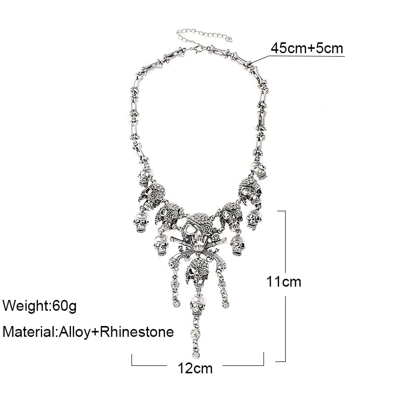 Pirate Skull Necklace for Women Jewelry Accessories