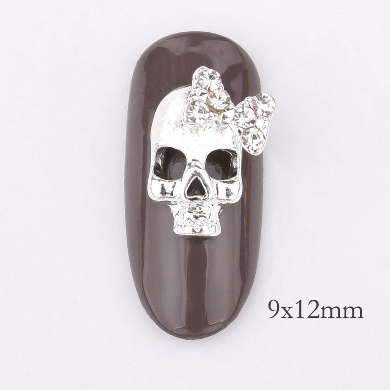 10 Items Skull 3D Nail Decorations