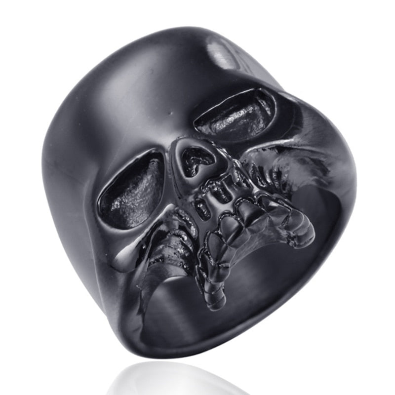 Silver/Black/Gold Color Skull Ring