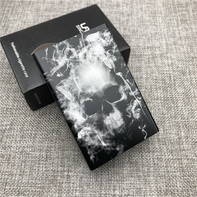 Smoking Skull Cigarette Case