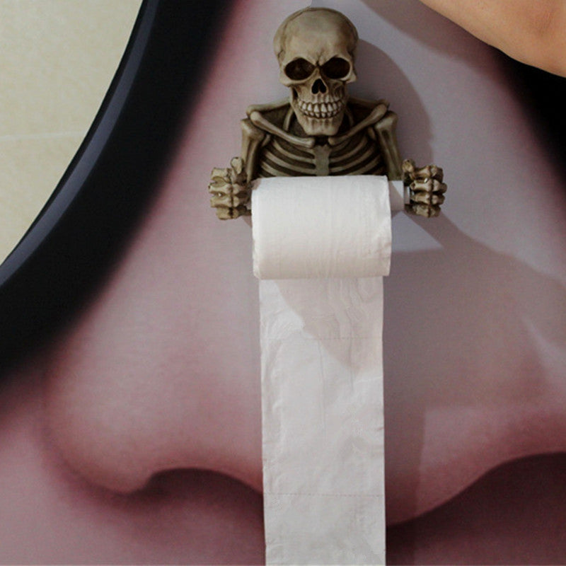 Skull Roll Paper Holder Wall