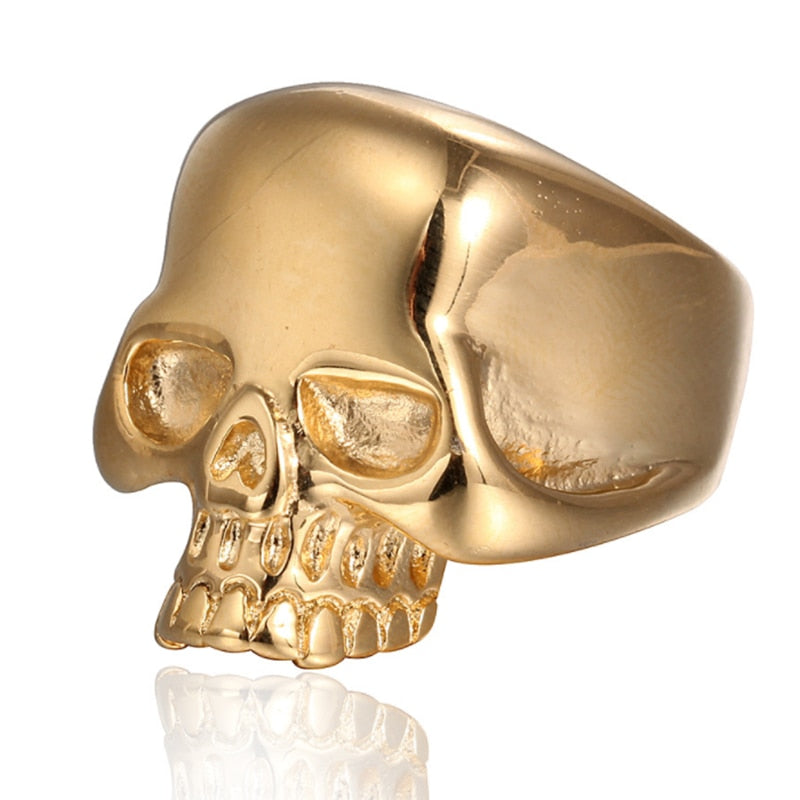 Silver/Black/Gold Color Skull Ring