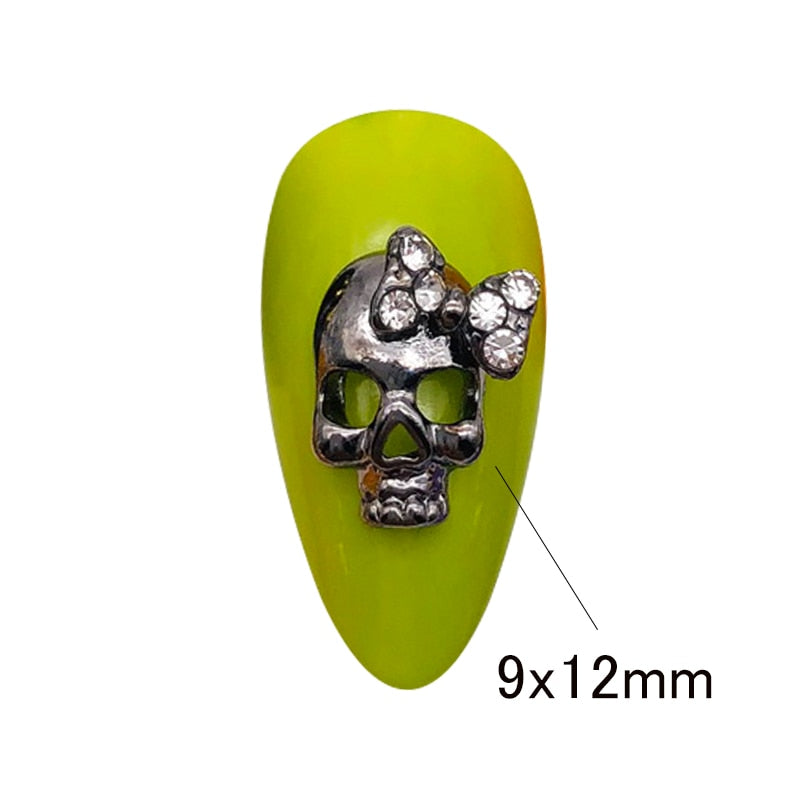 10 Items Skull 3D Nail Decorations