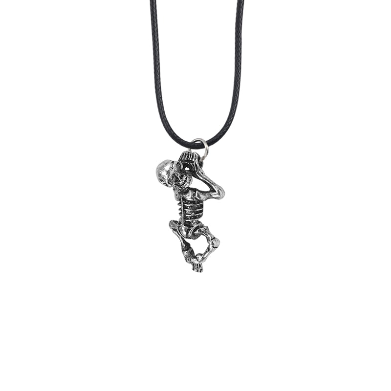 Funny Skull Pendant Necklace