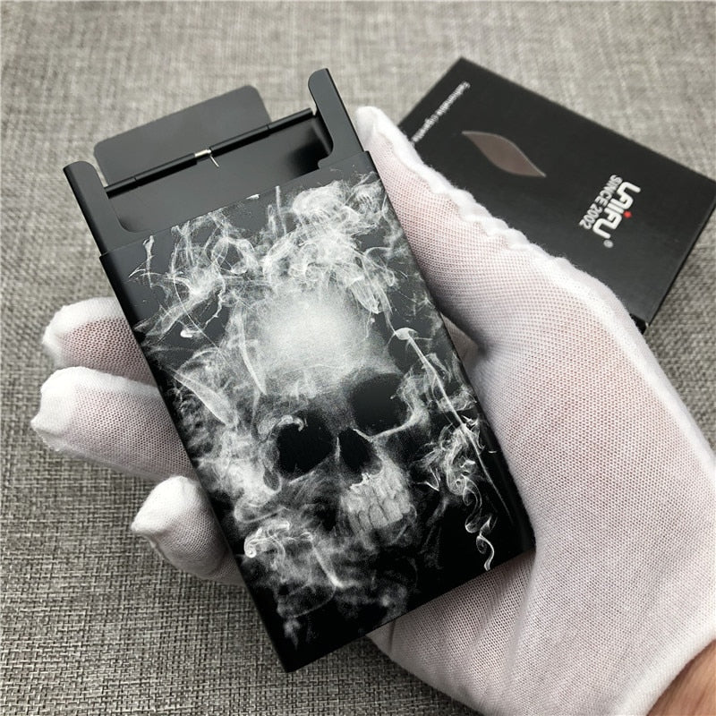 Smoking Skull Cigarette Case