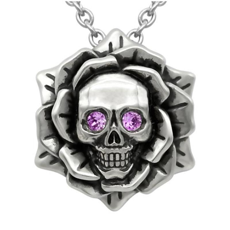 Skull Rose Necklace