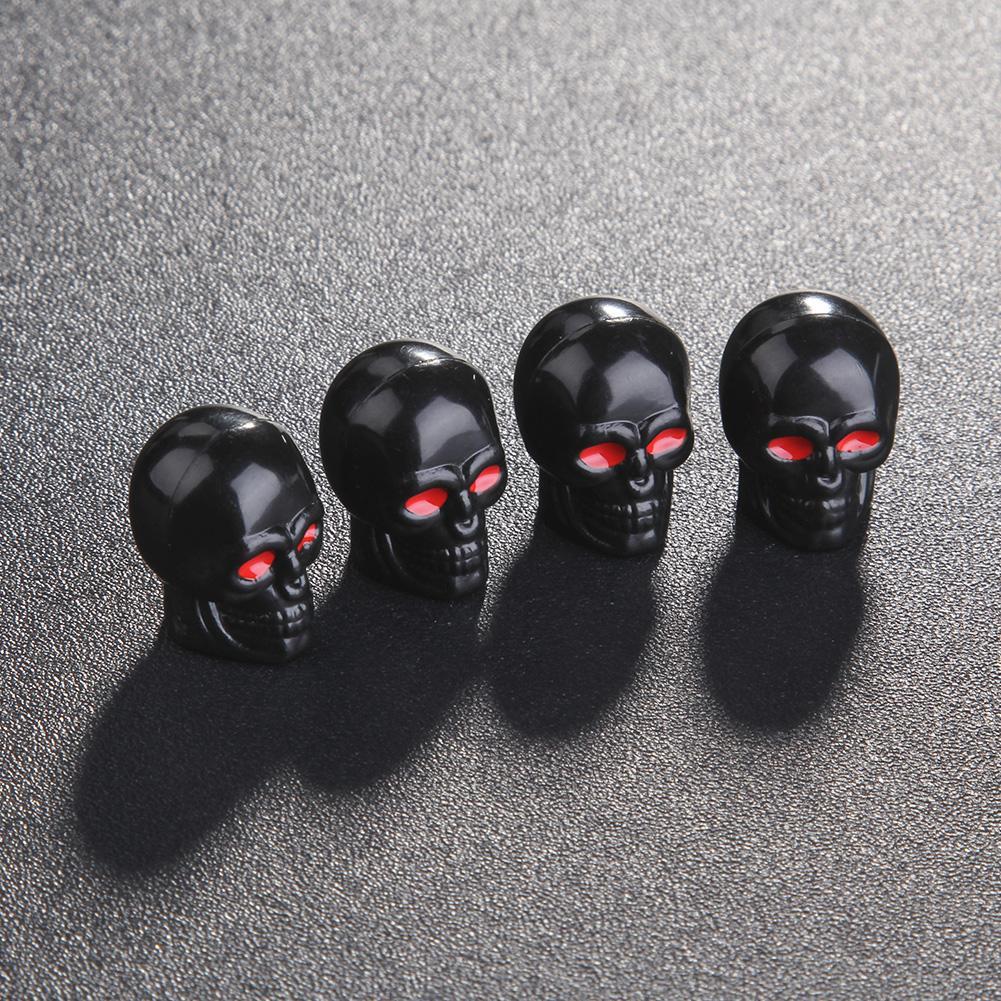 4pcs Skull Car Dust Caps Covers