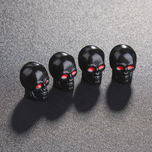 4pcs Skull Car Dust Caps Covers