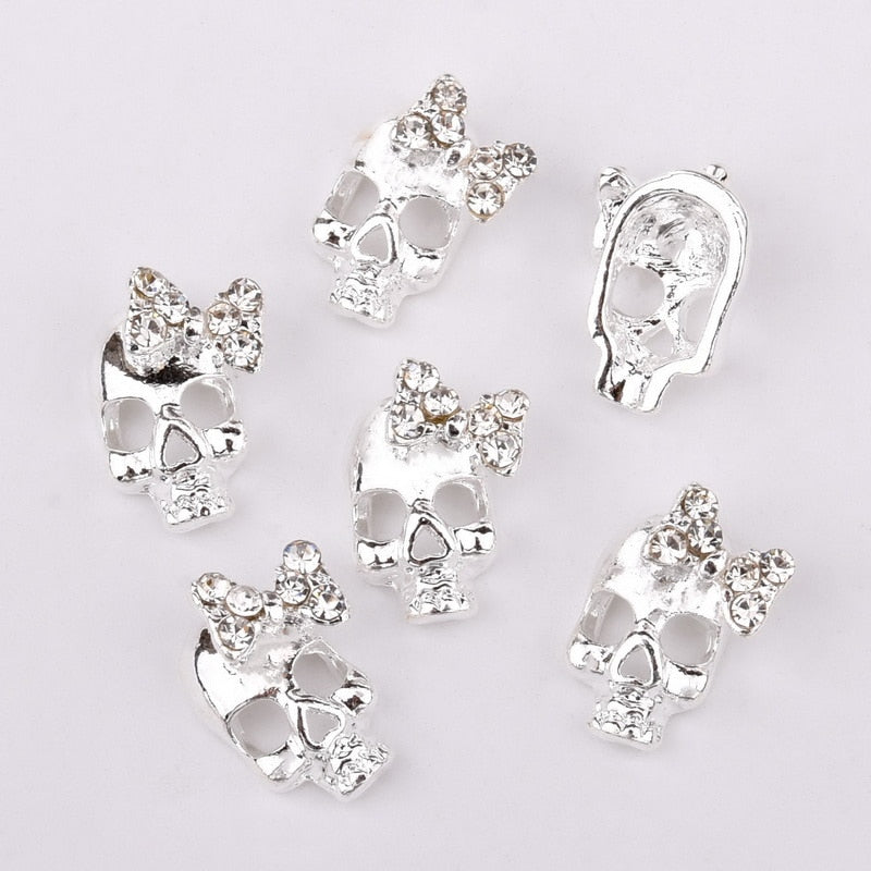 10 Items Skull 3D Nail Decorations