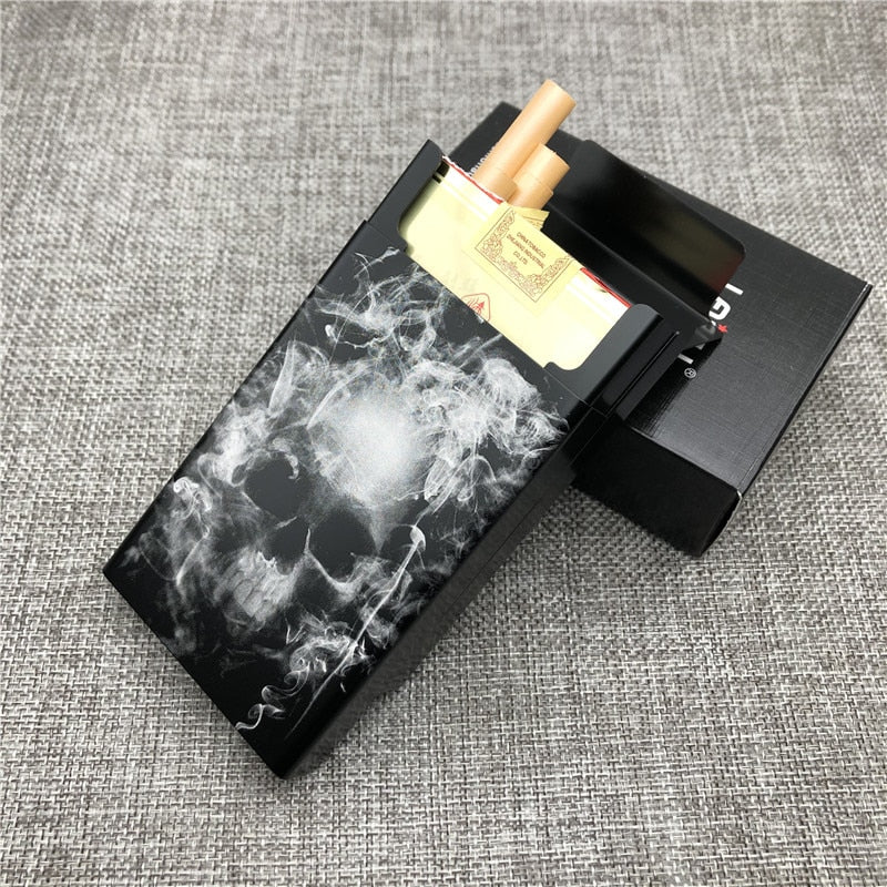 Smoking Skull Cigarette Case