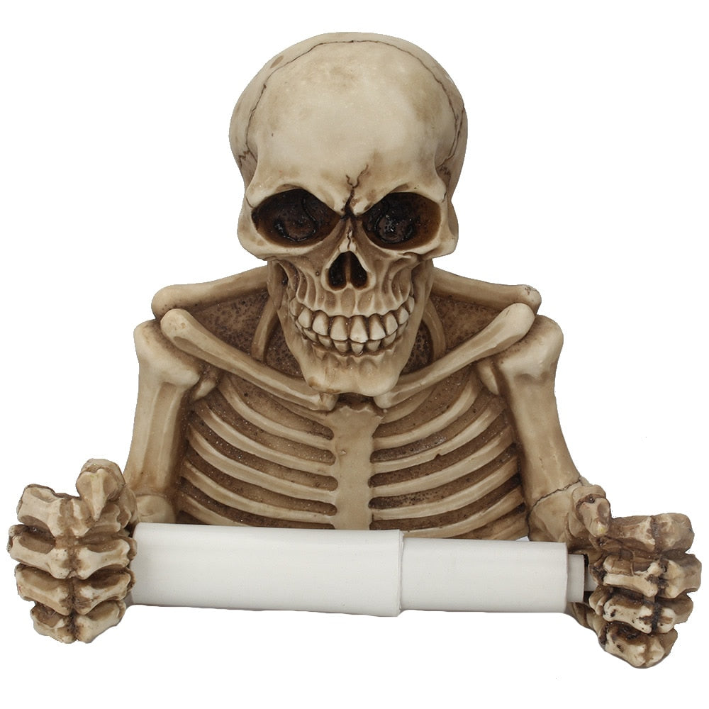 Skull Roll Paper Holder Wall
