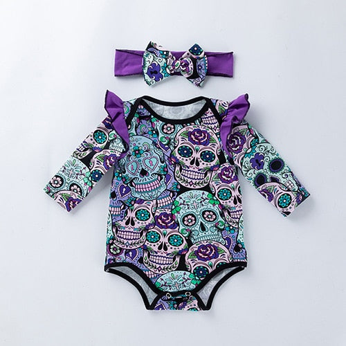 Baby Sugar Skull Bodysuit Print Newborn