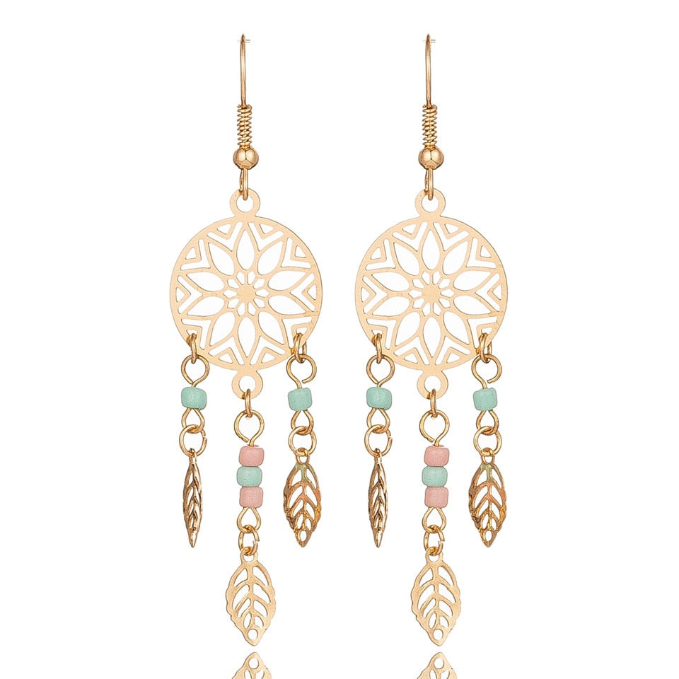 Native Indian Tribal Dream Catcher Earrings