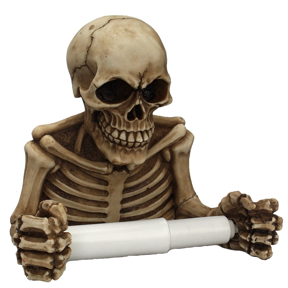 Skull Roll Paper Holder Wall