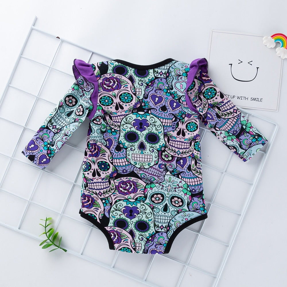 Baby Sugar Skull Bodysuit Print Newborn