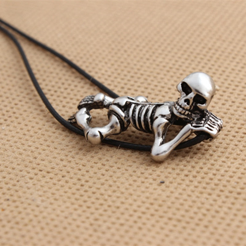 Funny Skull Pendant Necklace