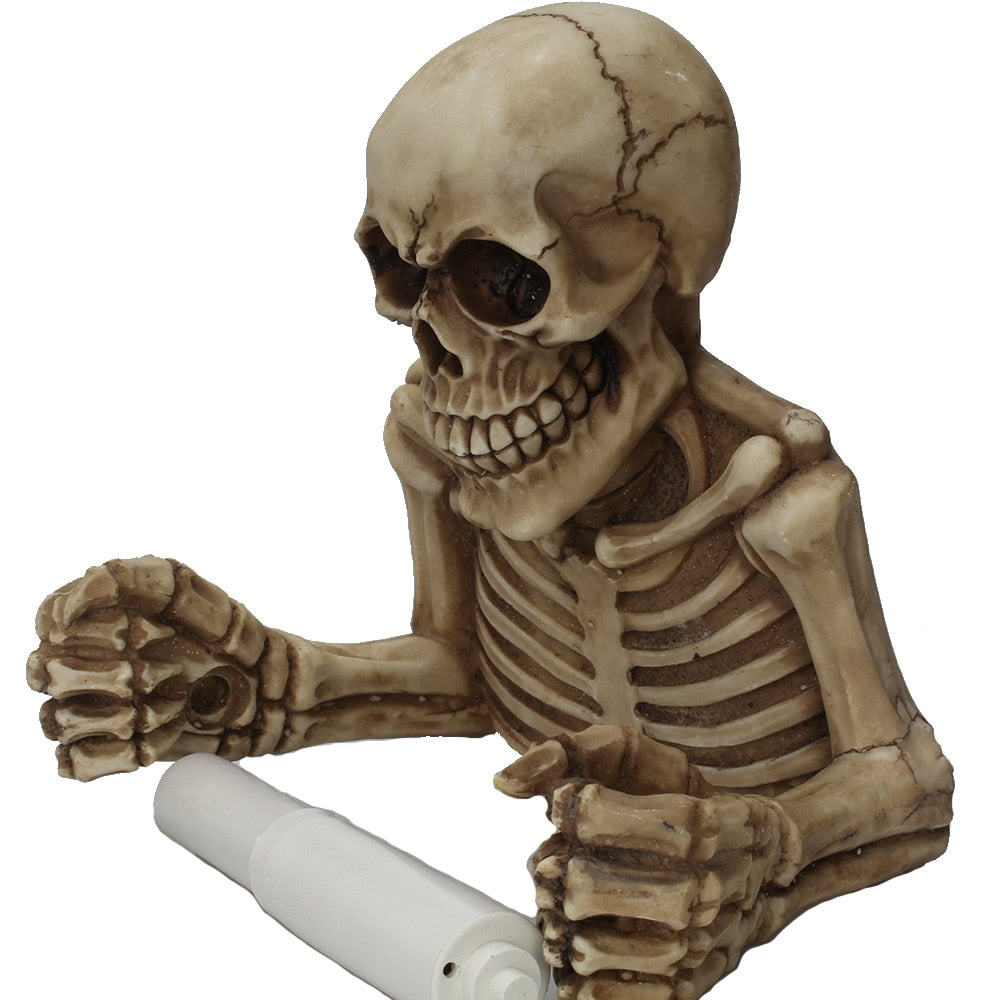 Skull Roll Paper Holder Wall