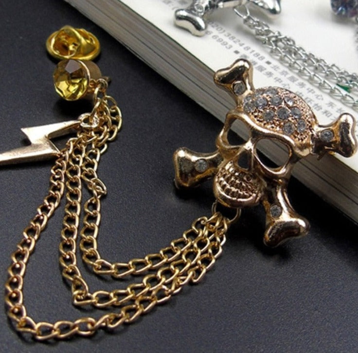 Skull Brooches For Boots, Vest, Bag - Jewelry Accessories