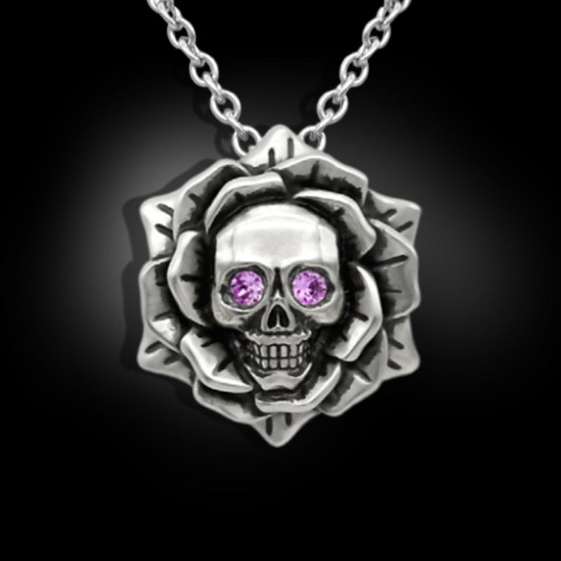 Skull Rose Necklace