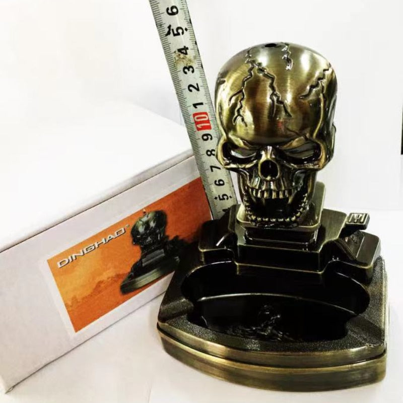 2-In-1 Skull Lighter Ashtray Set