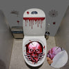 Skull Horror Toilet Seat Grabber Sticker For Halloween