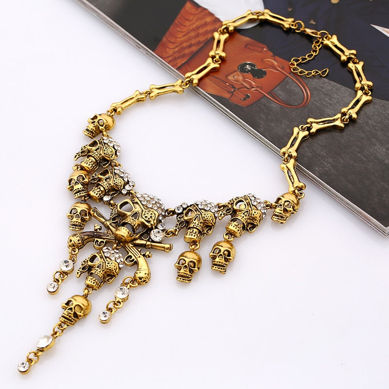 Pirate Skull Necklace for Women Jewelry Accessories