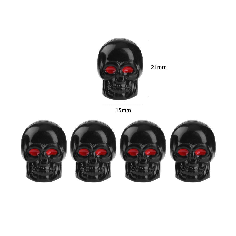 4pcs Skull Car Dust Caps Covers