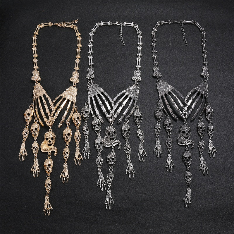 Skeleton Hand Necklace