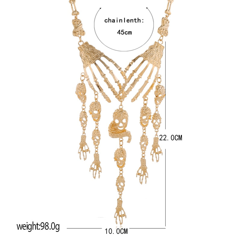 Skeleton Hand Necklace
