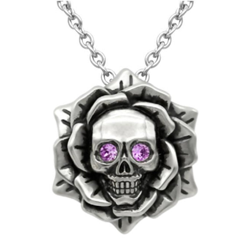 Skull Rose Necklace