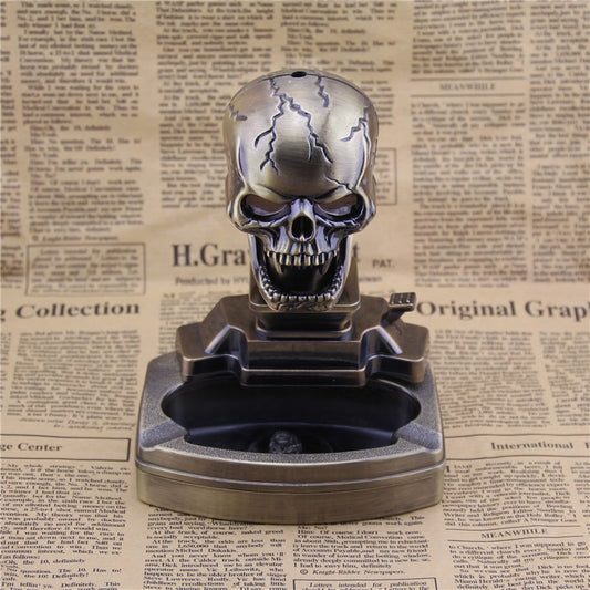2-In-1 Skull Lighter Ashtray Set