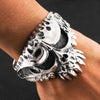 Silver Color Gothic Skull Open Bangles Rock Jewelry