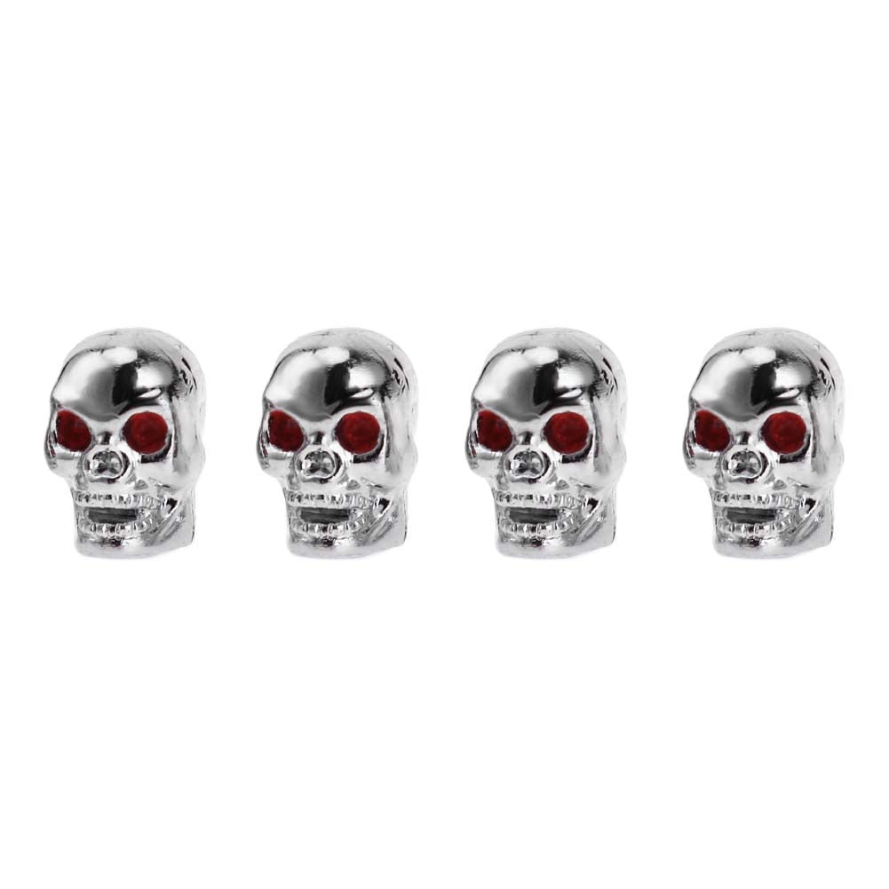 4pcs Skull Car Dust Caps Covers