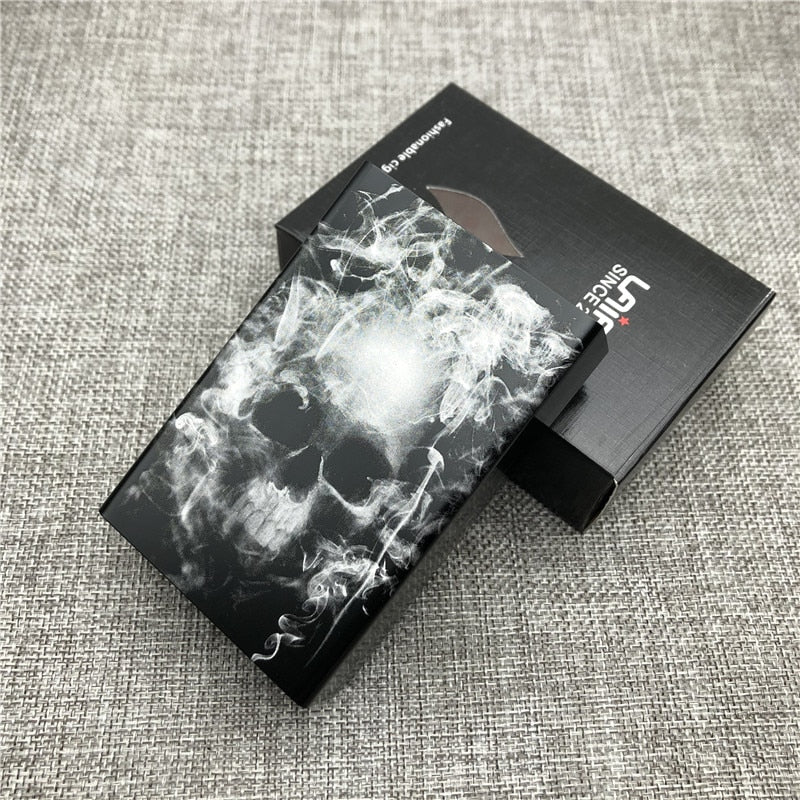 Smoking Skull Cigarette Case