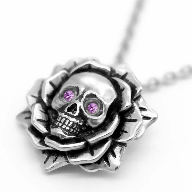 Skull Rose Necklace