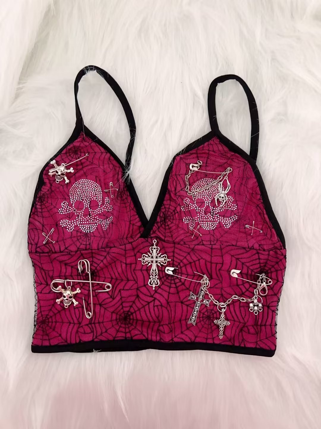 Skull Pink Croptop