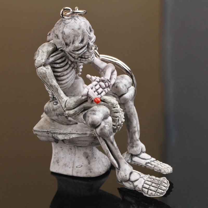 Toilet Skull Keychain