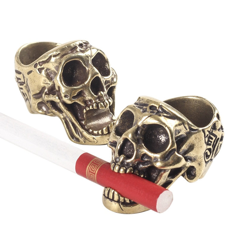Skull Ring For Cigar Holder