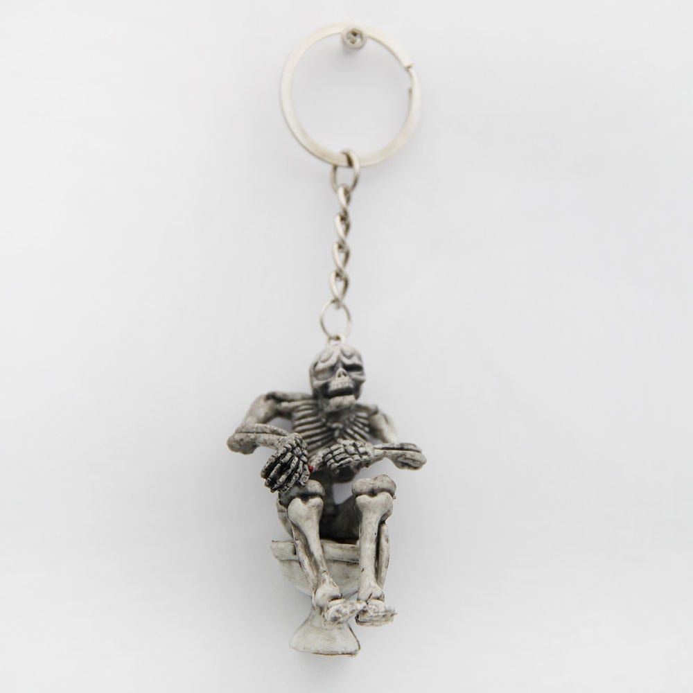 Toilet Skull Keychain