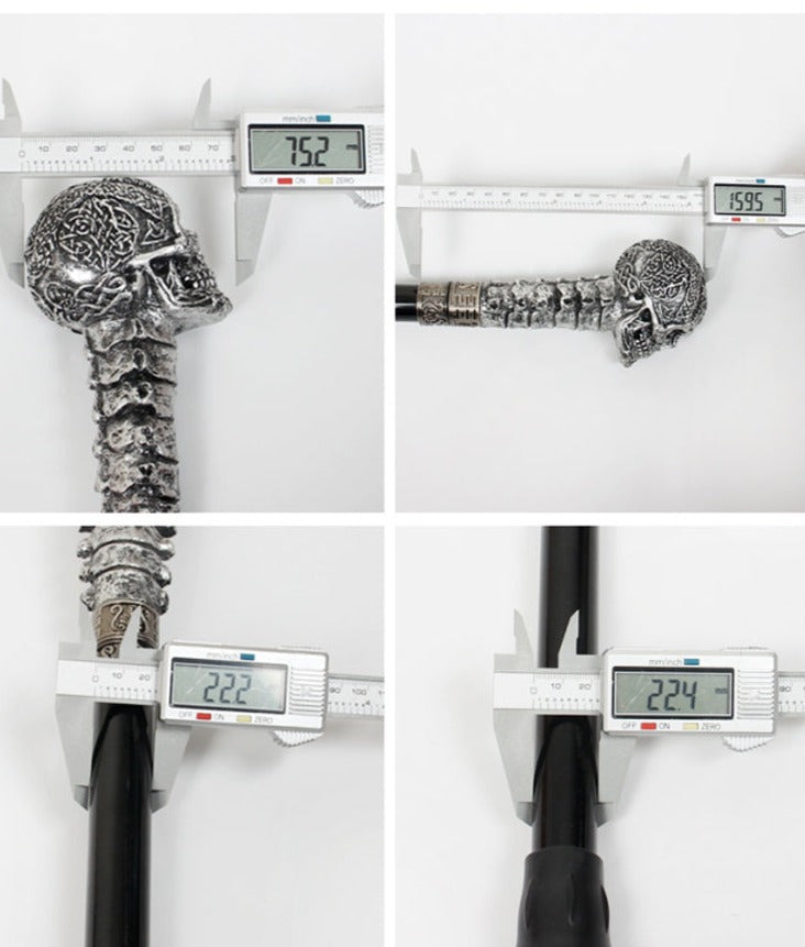 skull cane walking stick