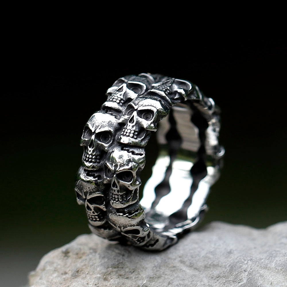 Skull Ring Vintage Stainless Steel