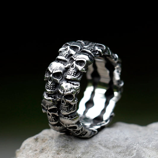 Skull Ring Vintage Stainless Steel
