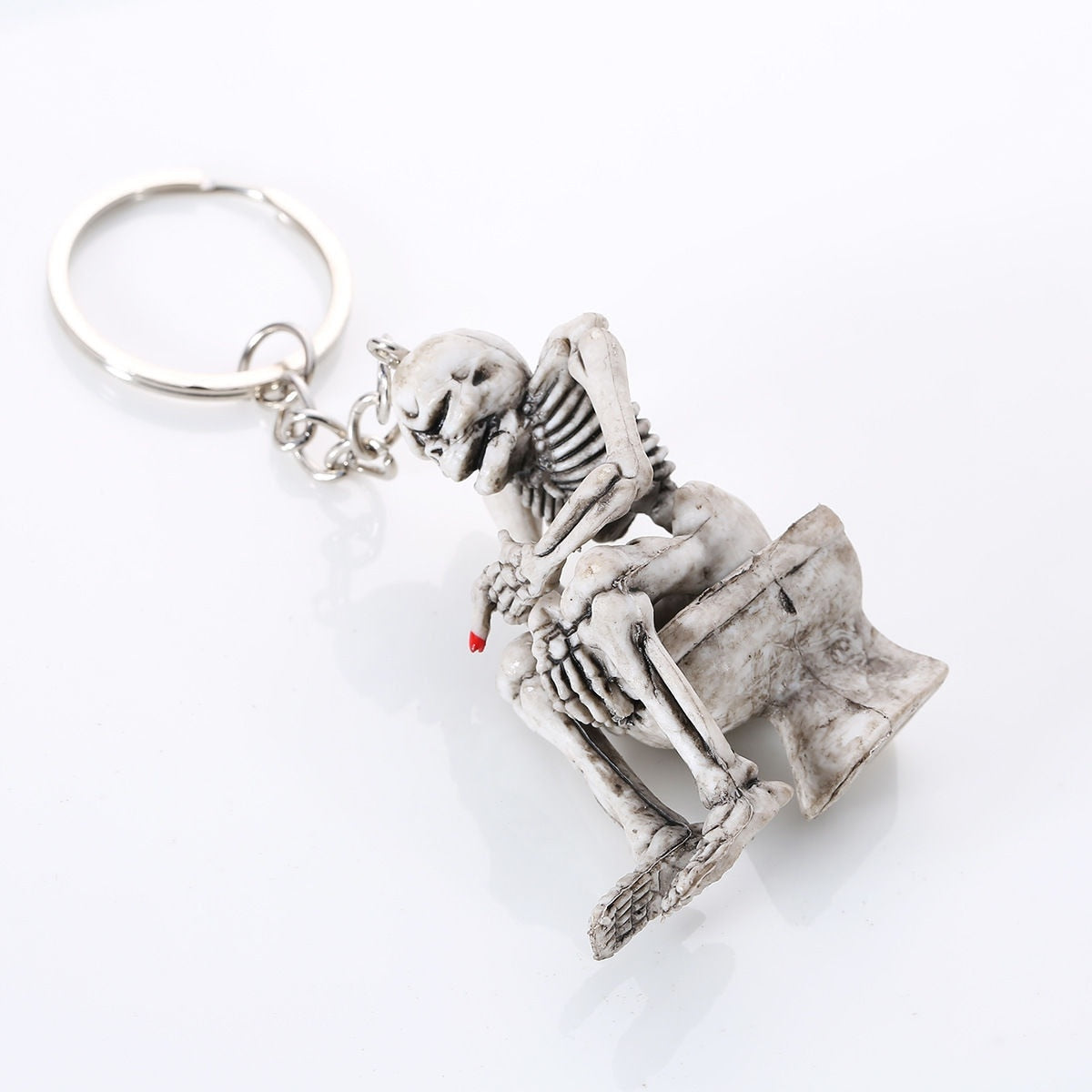 Toilet Skull Keychain