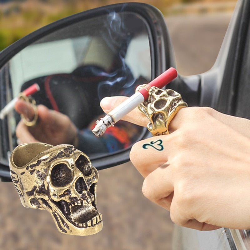 Skull Ring For Cigar Holder