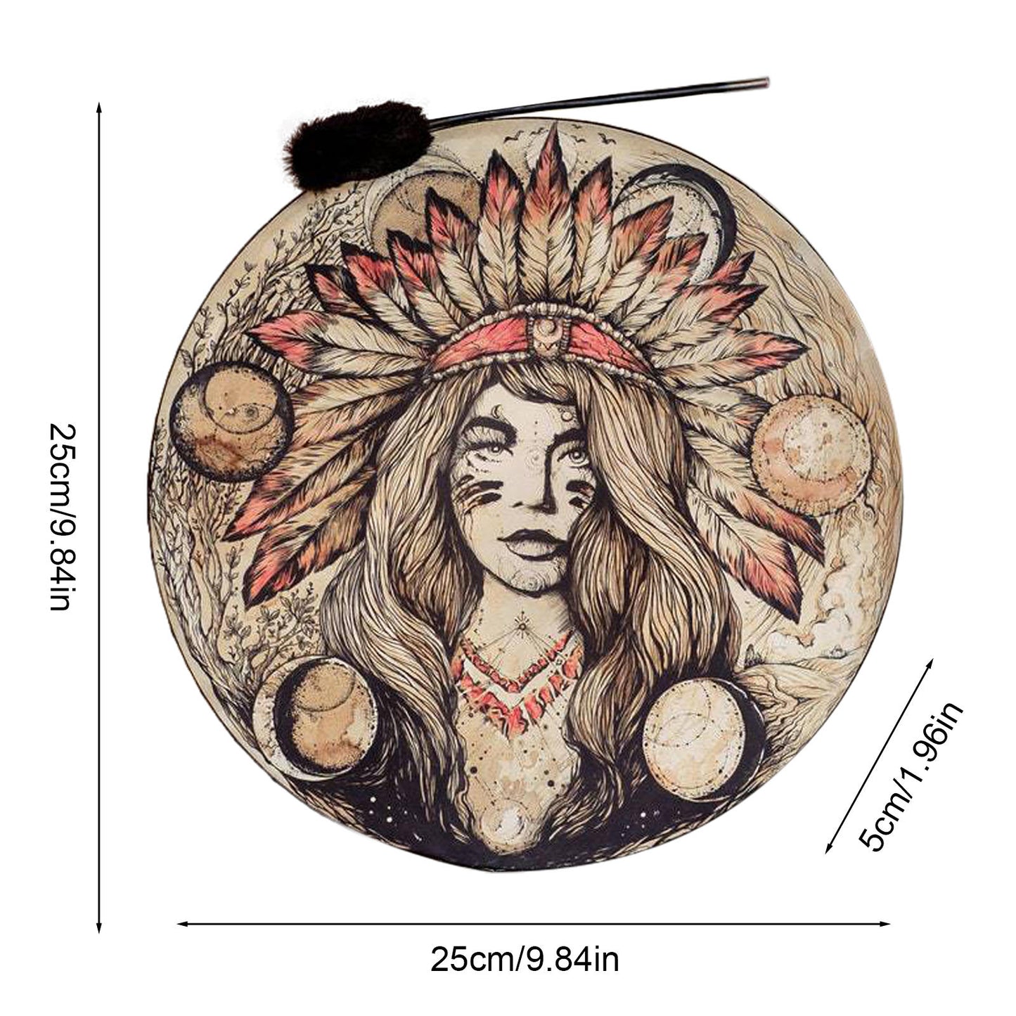 Native Drum With Drumstick