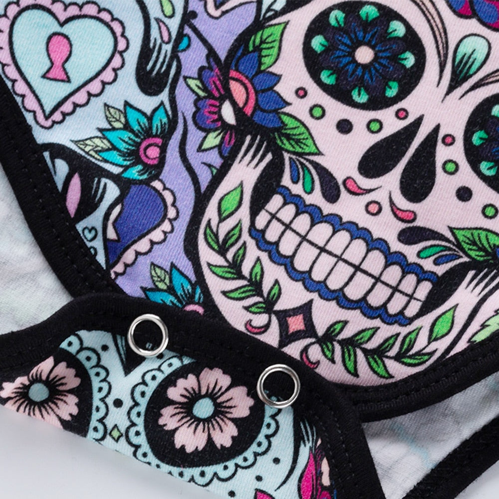 Baby Sugar Skull Bodysuit Print Newborn