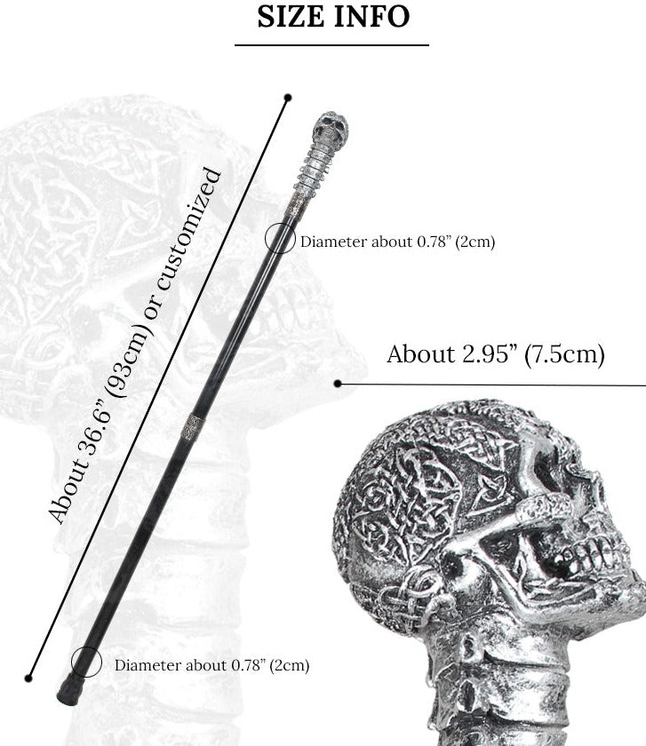 skull cane walking stick
