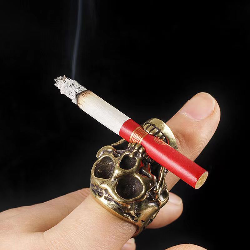 Skull Ring For Cigar Holder