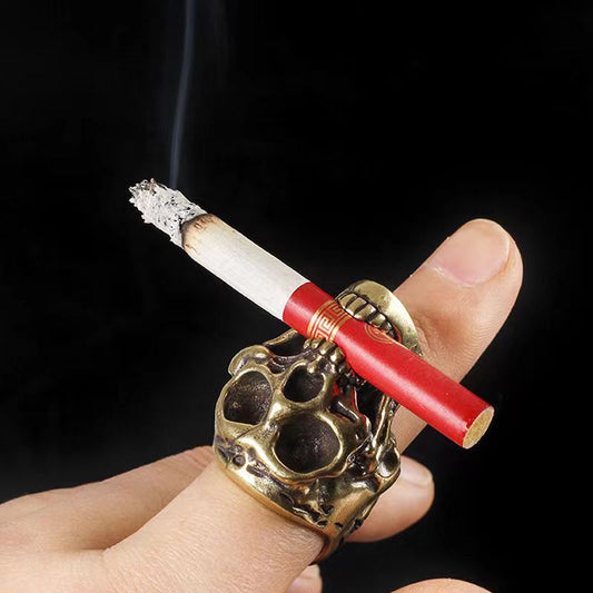Skull Ring For Cigar Holder