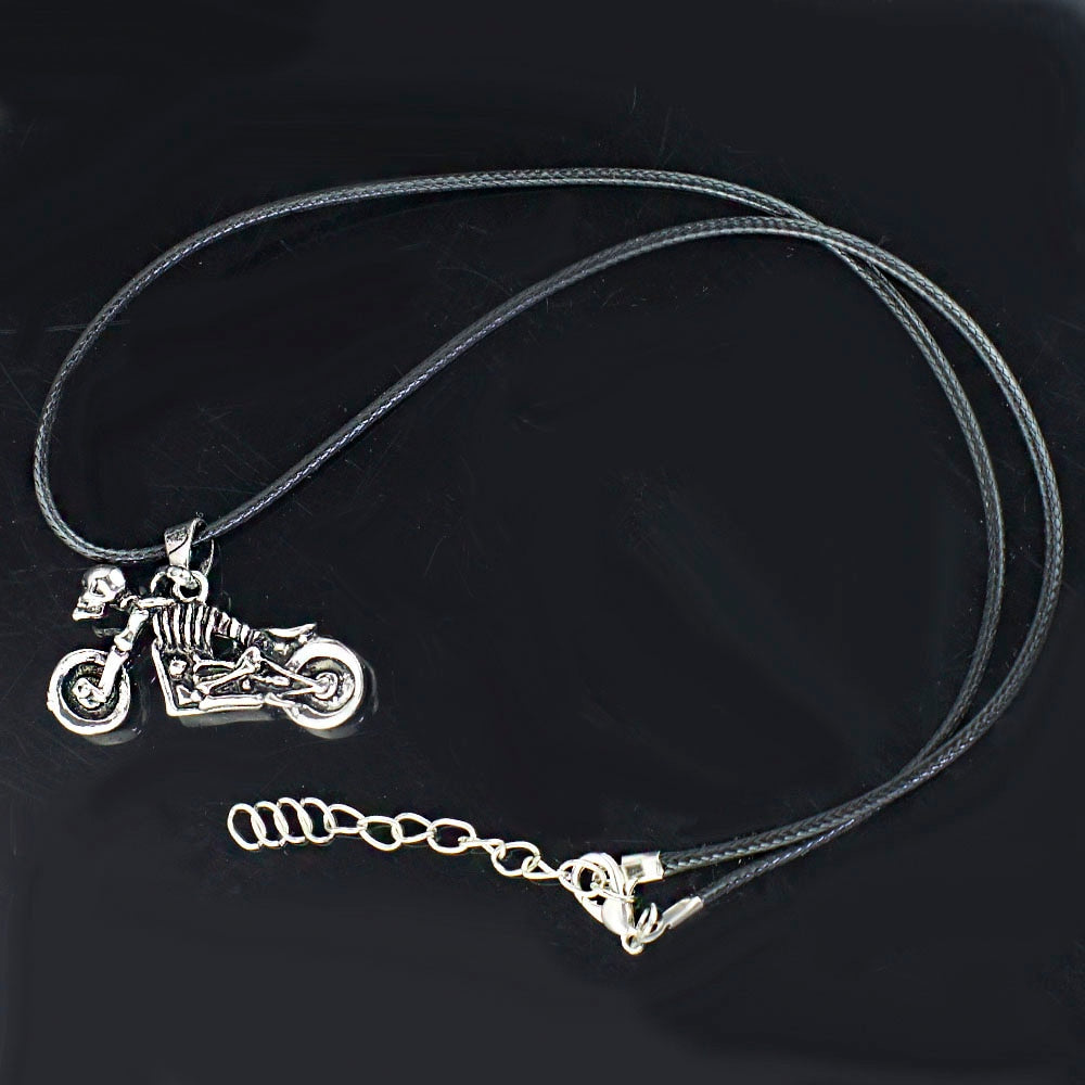 Skeleton Motorcycle Necklace